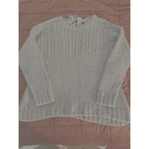 Arpeggio knitwear 20% Wool 5%‎ Alpaca Blue Gray Tunic Chunky Sweater Sz L